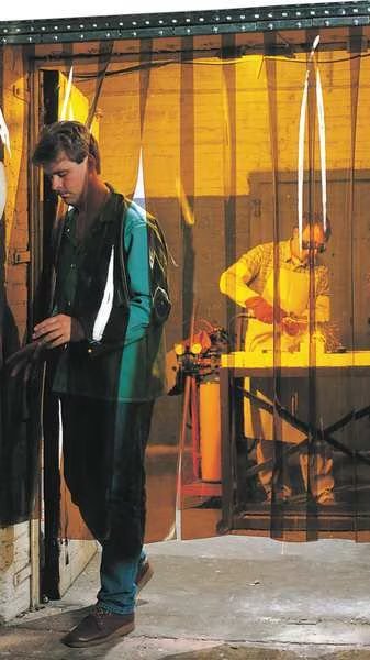 Welding Strip Curtain, 8 x10 ft, Amber, PVC, Steiner, Mfr#: 73423