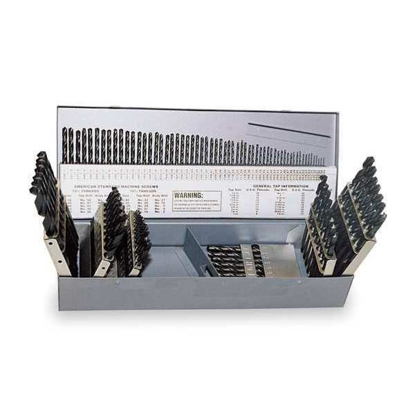 115PC 135° Heavy-Duty Jobber Length Drill Set Chicago-Latrobe 150ASP Oxide HSS 1/16-1/2, A-Z, #1-#60, Chicago-Latrobe, Mfr#: 45650
