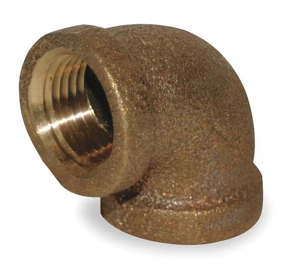 Red Brass 90 Degrees Elbow, FNPT, 1/2" Pipe Size, EnjoyTool Select, Mfr#: 6RCU4