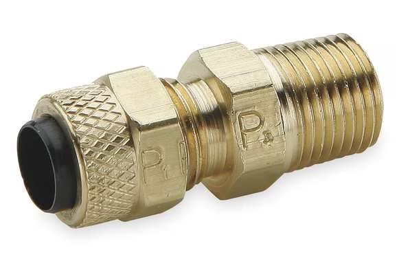 1/4" Compression x MNPT Brass Connector 10PK, Parker, Mfr#: 68P-4-4