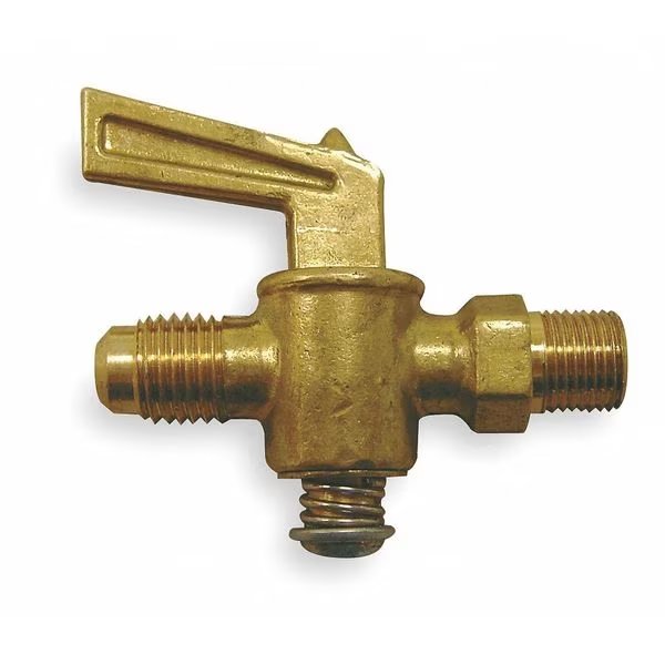 Ground Plug Valve, 45 Deg, 1/8 In, Brass, Weatherhead, Mfr#: 537