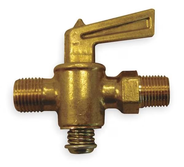 Ground Plug Valve, 1/4 In, 30 PSI, Brass, Hansen, Mfr#: A6764