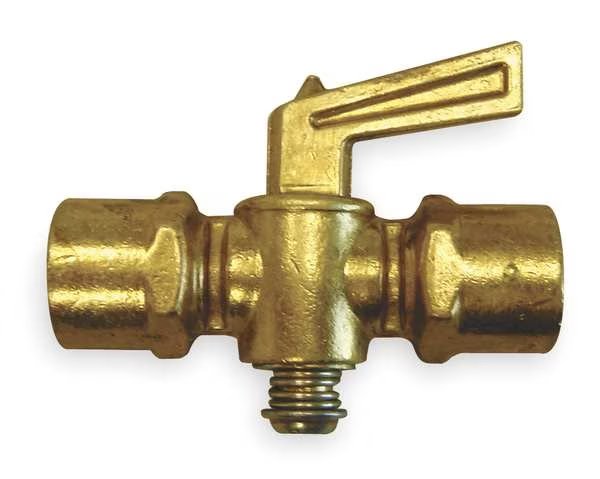 Ground Plug Valve, 1/4 In, 30 PSI, Brass, Weatherhead, Mfr#: 6809