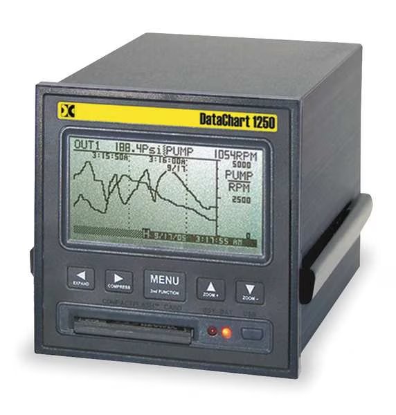 Paperless Recorder, Power 100 To 240 VAC, Monarch, Mfr#: DC1250-U00