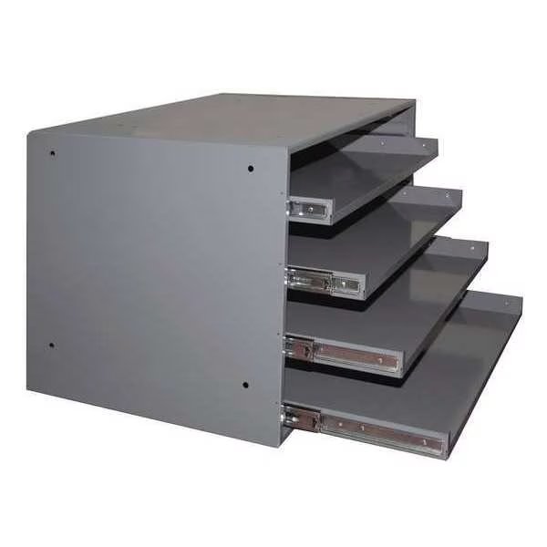 Sliding Drawer Cabinet Frame, 4 Drawers, 20 1/4 in W x 12 1/2 in D x 15 in H, Durham Mfg, Mfr#: 310B-95