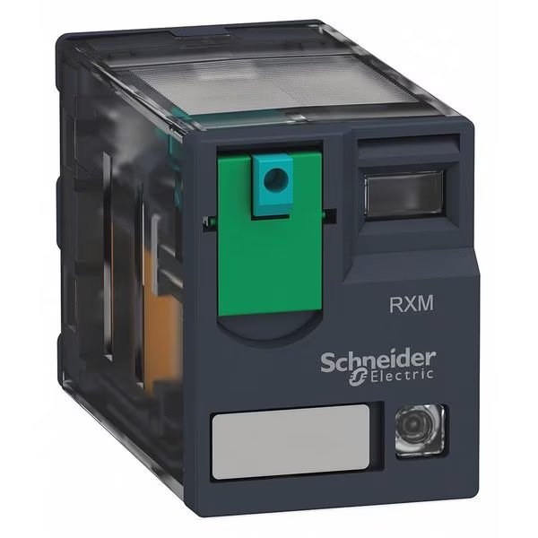 General Purpose Relay, 24V DC Coil Volts, Square, 14 Pin, 4PDT, Schneider Electric, Mfr#: RXM4AB2BD