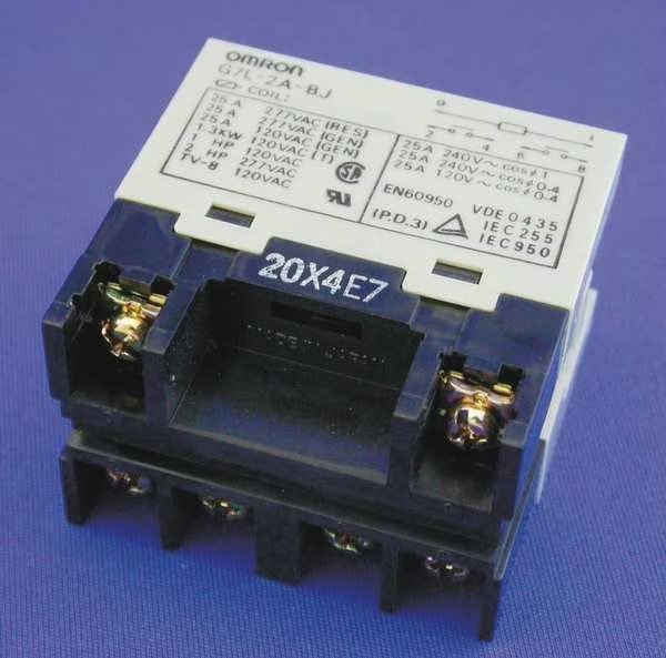 Enclosed Power Relay, 6 Pin, 24VDC, DPST-NO, Omron, Mfr#: G7L-2A-BJ-CB-DC24