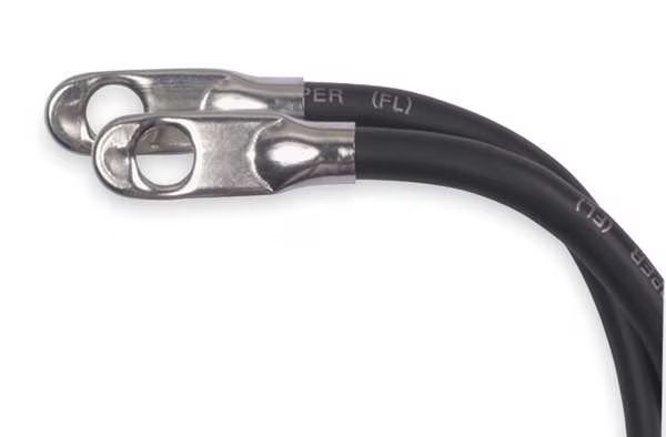 Battery Cable with Lugs, Black, 4AWG, 32 In, Road Power, Mfr#: SS32-4