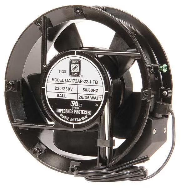 Axial Fan, Round, 230V AC, 190/235 cfm, 6 7/9 in W., Wiegmann, Mfr#: WA6AXFN2