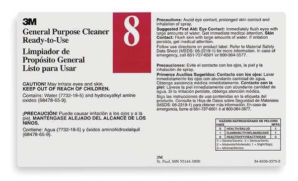 Secondary Label, Black, Red/White, PK12, Tolco, Mfr#: 340408