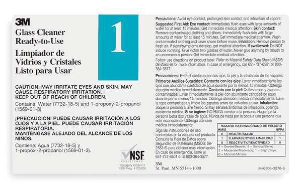 Secondary Label, Black, Blue/White, PK12, 3M, Mfr#: 340401