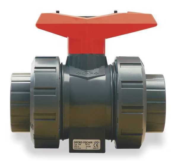 1" FNPT Polypropylene Ball Valve Inline True Union, Gf Piping Systems, Mfr#: 167546334