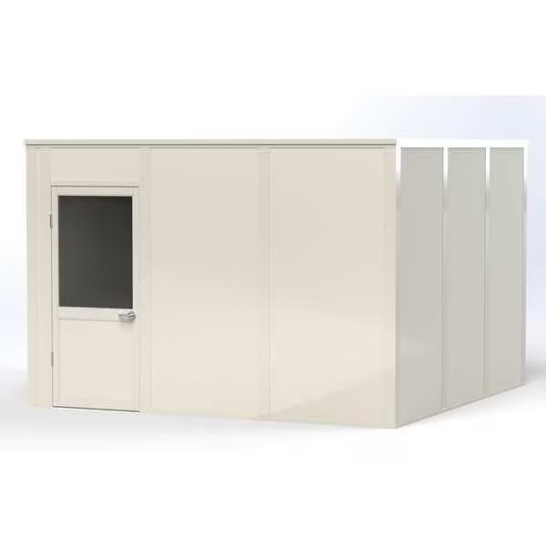4-Wall Modular In-Plant Office, 8 ft H, 12 ft W, 12 ft D, White, Porta-King, Mfr#: VK1STL-WCM 12'x12' 4-Wall