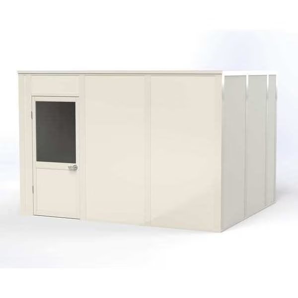 4-Wall Modular In-Plant Office, 8 ft H, 12 ft W, 10 ft D, White, Porta-King, Mfr#: VK1STL-WCM 10'x12' 4-Wall
