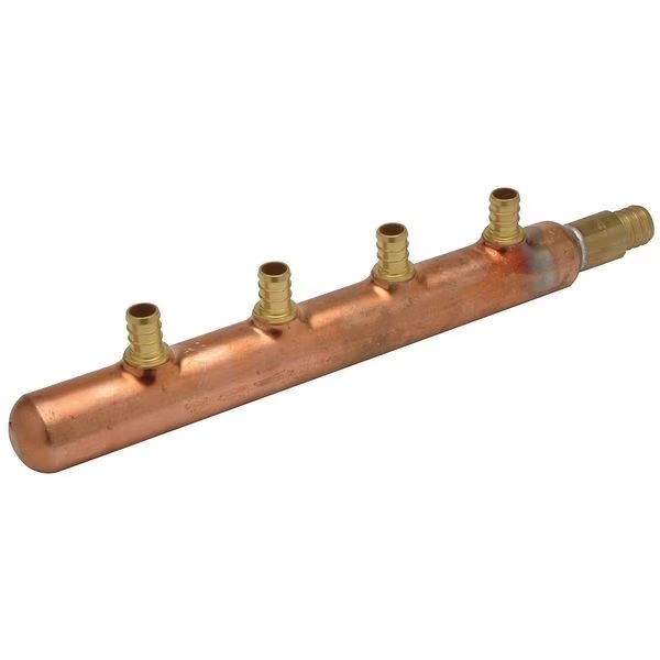 PEX Manifold, Copper, PEX, 11-1/2 In. L, Zurn, Mfr#: QCM43-4GX