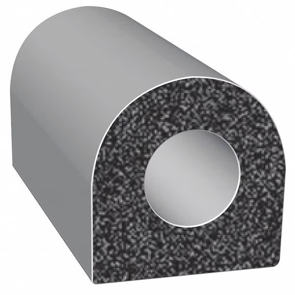 Rubber Seal, D-Shaped, 0.75