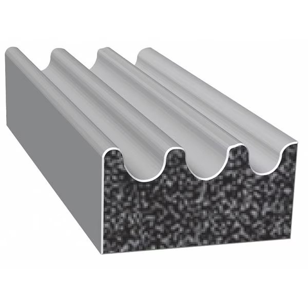 Rubber Seal, Ribbed, 0.38