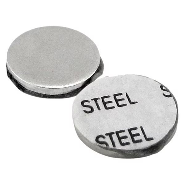 Ferrous Disc, 1/2 Dia, Stl w/Adhesive, Pk10, EnjoyTool Select, Mfr#: 10E739