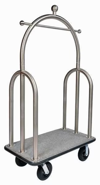 Bellmans Cart, Stainlss, Gray Carpet, 2 In., Csl, Mfr#: 3599BK-010-GRY