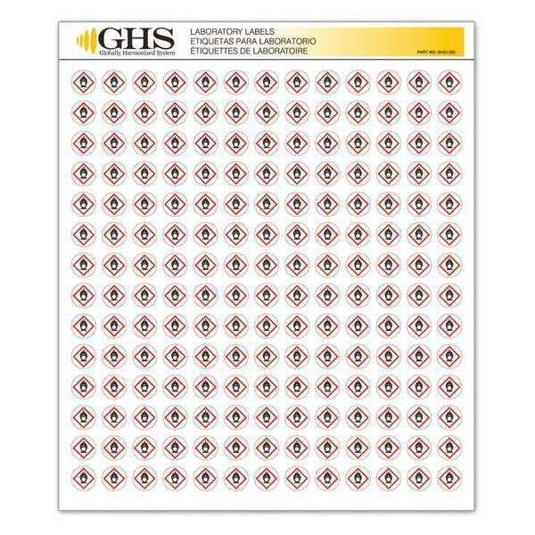 Label, Flame Over Circle, Gloss, PK1820, Ghs Safety, Mfr#: GHS1225