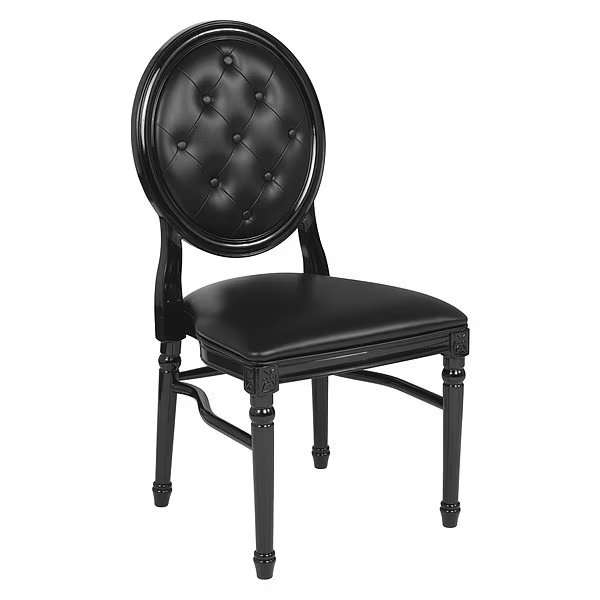 Tufted Black Dining Chair, Flash Furniture, Mfr#: LE-B-B-T-MON-GG