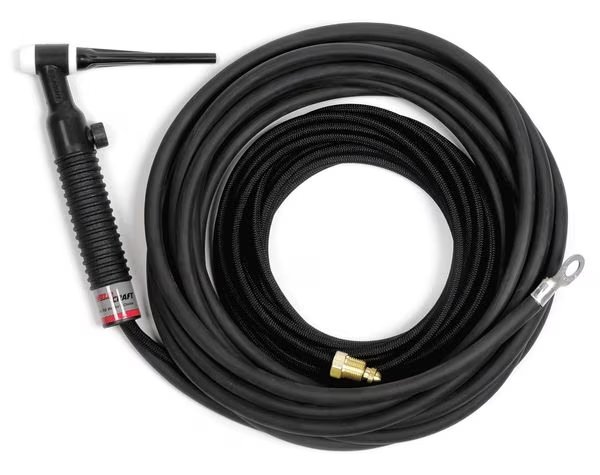 TIG Torch Kit, A-200V, 25 ft., 2PC, Rubber, Miller Electric, Mfr#: WP-26V-25-2