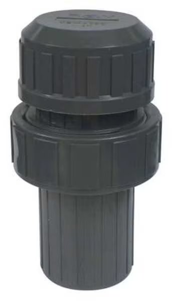Vacuum Breaker, 1 In., FNPT, PVC, 100 psi, Plast-O-Matic, Mfr#: VBM100V-PV