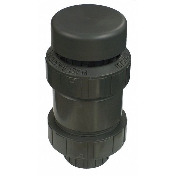 Vacuum Breaker, 1-1/2 In, FNPT, PVC, 100 psi, Plast-O-Matic, Mfr#: VBS150VT-PV