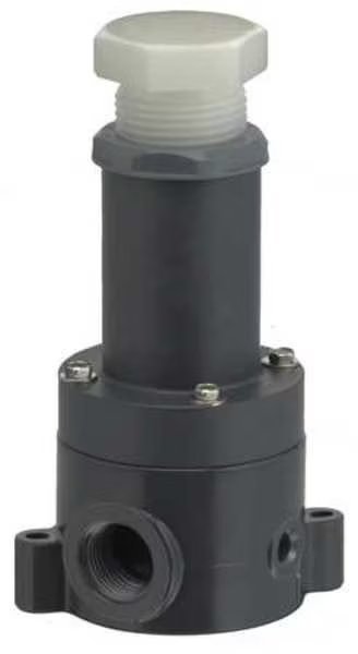 Relief Valve, 1/2 In, 5 to 100 psi, Plast-O-Matic, Mfr#: RVDTM050T-PP