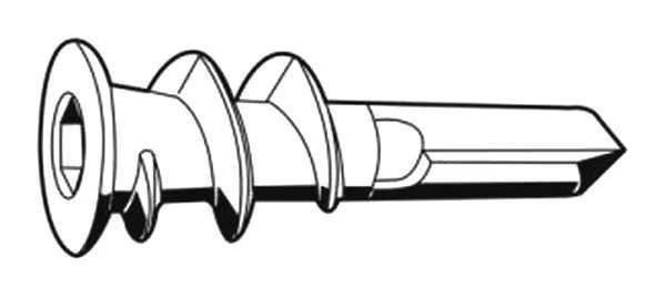 Wall Anchor, Not Rated Tension Strength, 1-11/16