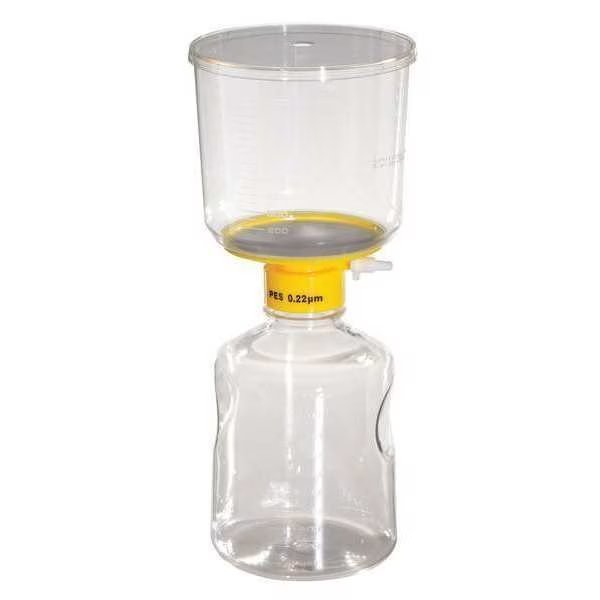 1000mL Filter Unit, 0.22um, 90mm, PK12, Lab Safety Supply, Mfr#: 11L833