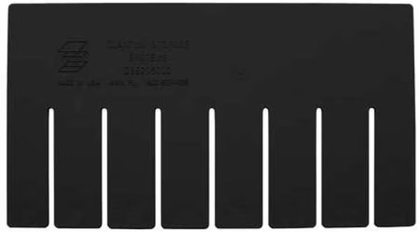 Plastic Divider, Black, 16 1/2 in L, Not Applicable W, 10 7/8 in H, 6 PK, Quantum Storage Systems, Mfr#: DS92060CO