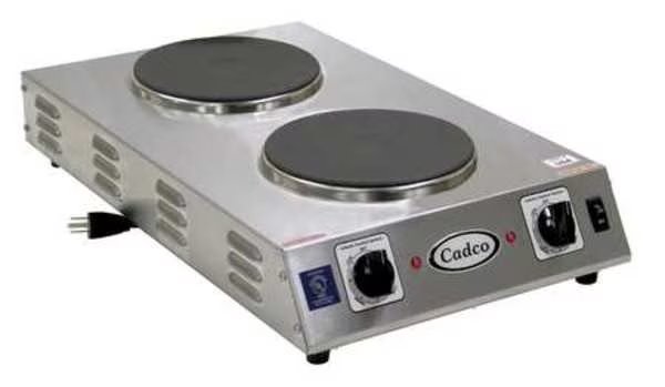 Hot Plate, Double, Cast Iron, Cadco, Mfr#: CDR-2CFB