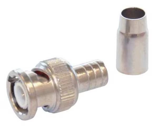 Cable Coupler, BNC/Male, RG59 Coax, PK10, Dolphin Components, Mfr#: DC-88-2