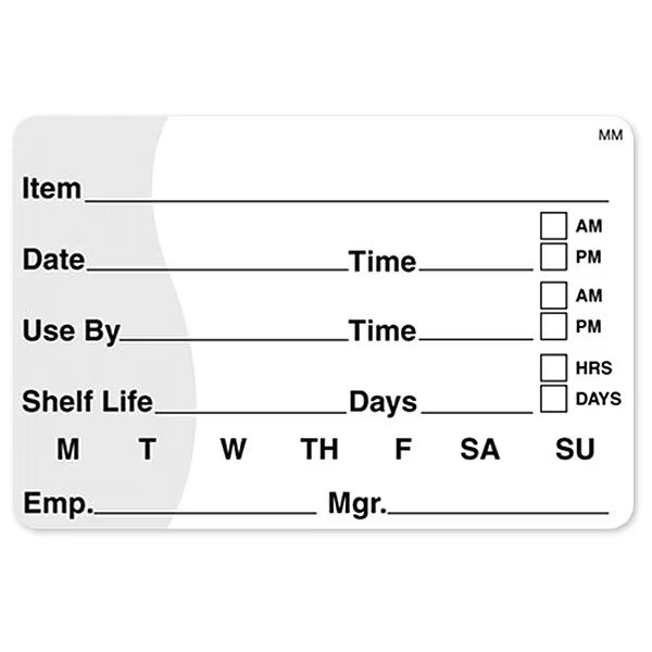Shelf Life Label, 2 In. H, PK500, Daymark, Mfr#: IT120152