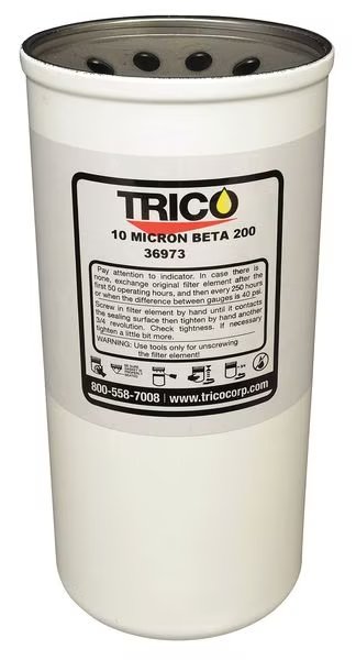 Oil Filter Cart, 3 Microns, Trico, Mfr#: 36972