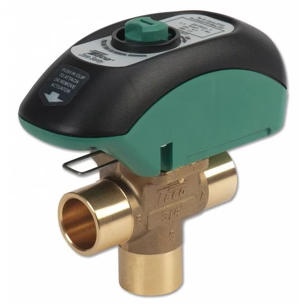 Valve, 3 Way, Closed System, 1/2In Sweat, Taco, Mfr#: Z050C3-2