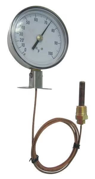 Analog Panel Mt Thermometer, 0 to 100F, EnjoyTool Select, Mfr#: 12U604