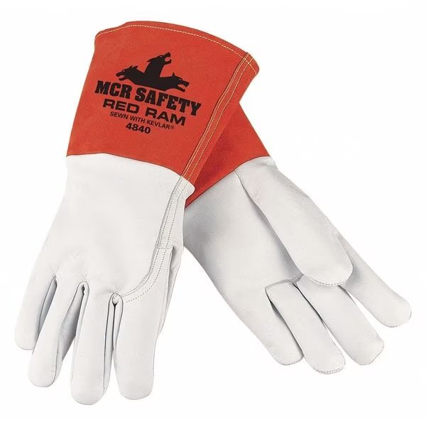 Red Ram Prem Grn Goatskin Mig Tig, S, PK12, Mcr Safety, Mfr#: 4840S