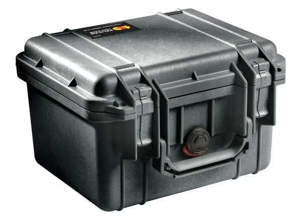 Black Protective Case, 10.62"L x 9.68"W x 6.87"D, Pelican, Mfr#: 1300NF