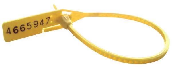 Cinch-up Locking Seal, Yellow, PK100, Cortech, Mfr#: PCPTS867