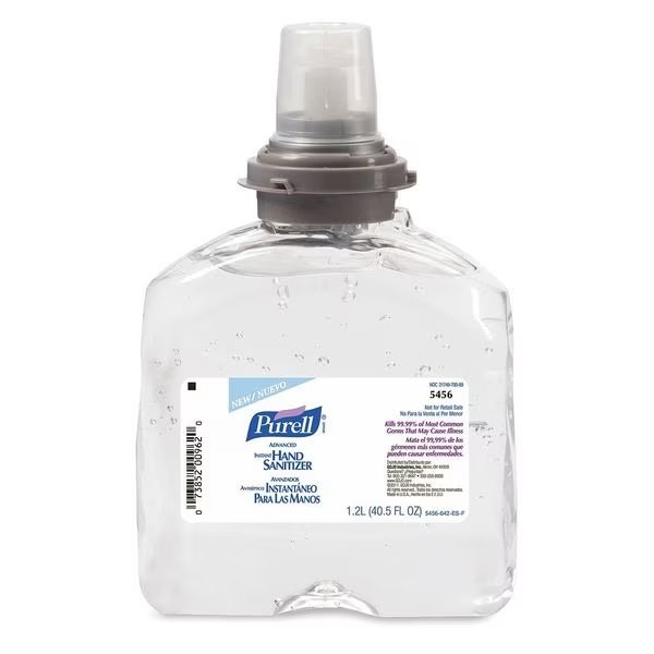 Hand Sanitizer, Gel, 1200mL TFX Refill, PK4, Purell, Mfr#: 5456-04