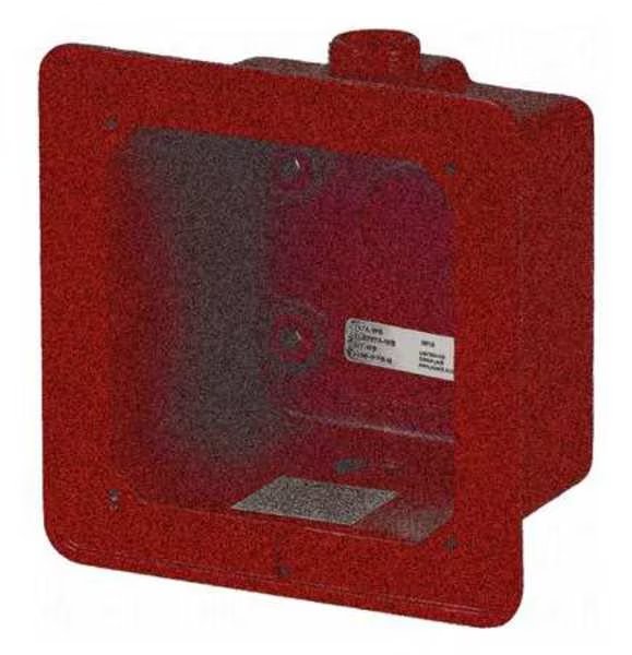 Weatherproof Box, Red, Edwards Signaling, Mfr#: 2459-WPB-R