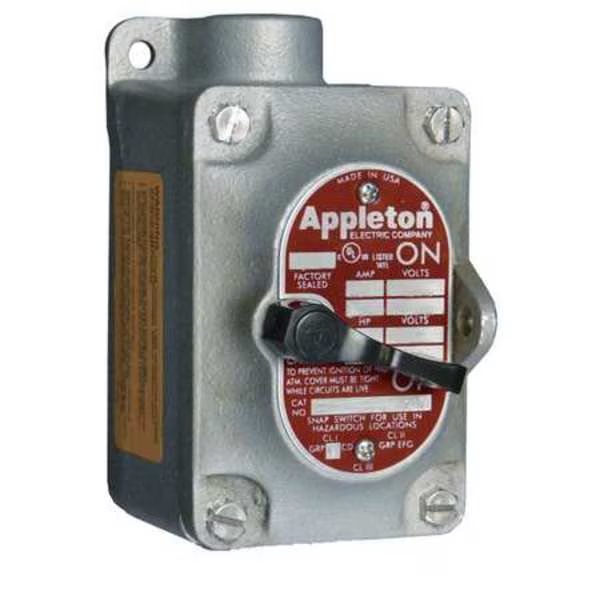 Tumbler Switch, EDS Series, 1 Gang, 1-Pole, Appleton Electric, Mfr#: EDS175-F13