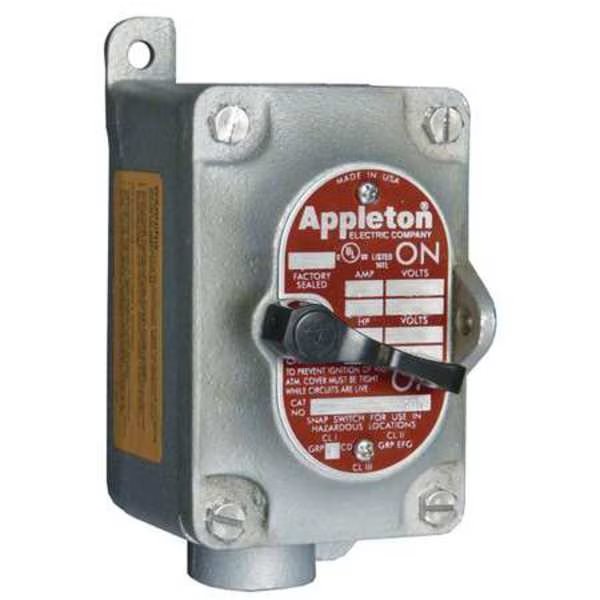 Tumbler Switch, EDS Series, 1 Gang, 2-Pole, Appleton Electric, Mfr#: EDS318