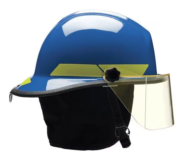 Fire Helmet, Blue, Fiberglass, Bullard, Mfr#: FXSBL