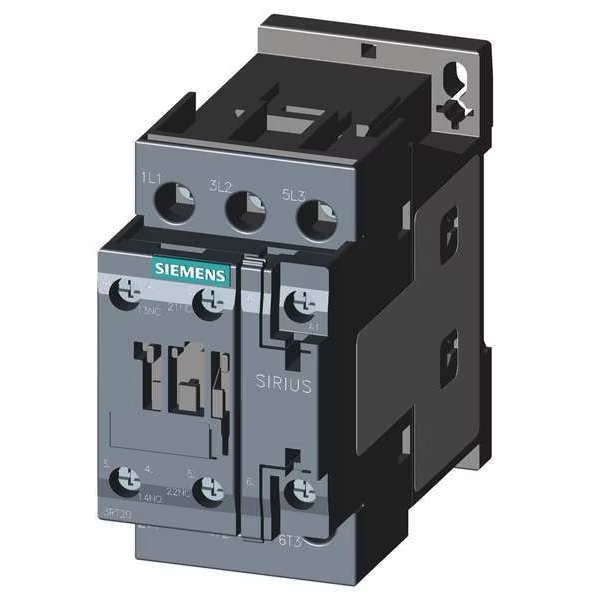 IEC Magnetic Contactor, 3 Poles, 24 V AC, 12 A, Reversing: No, Siemens, Mfr#: 3RT20241AC20