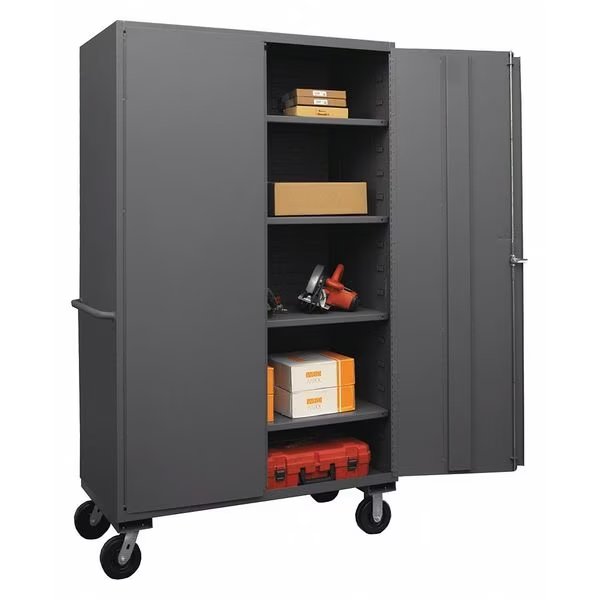 Cabinet, Flush Door, Mobile, 14 Gauge, Durham Mfg, Mfr#: 3501M-BLP-4S-95