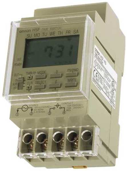 Electronic Timer, 7 Days, SPST-NO, Omron, Mfr#: H5F-KB