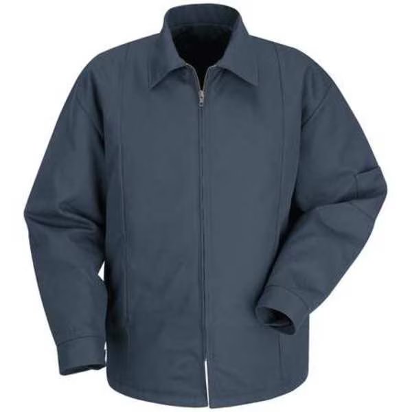 Men's Blue Polyester/Cotton Jacket size L, Red Kap, Mfr#: JT50NV RG L